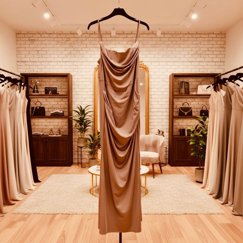 PARTHEA Plus Ruched Mermaid
Hem Cami Dress Mauve